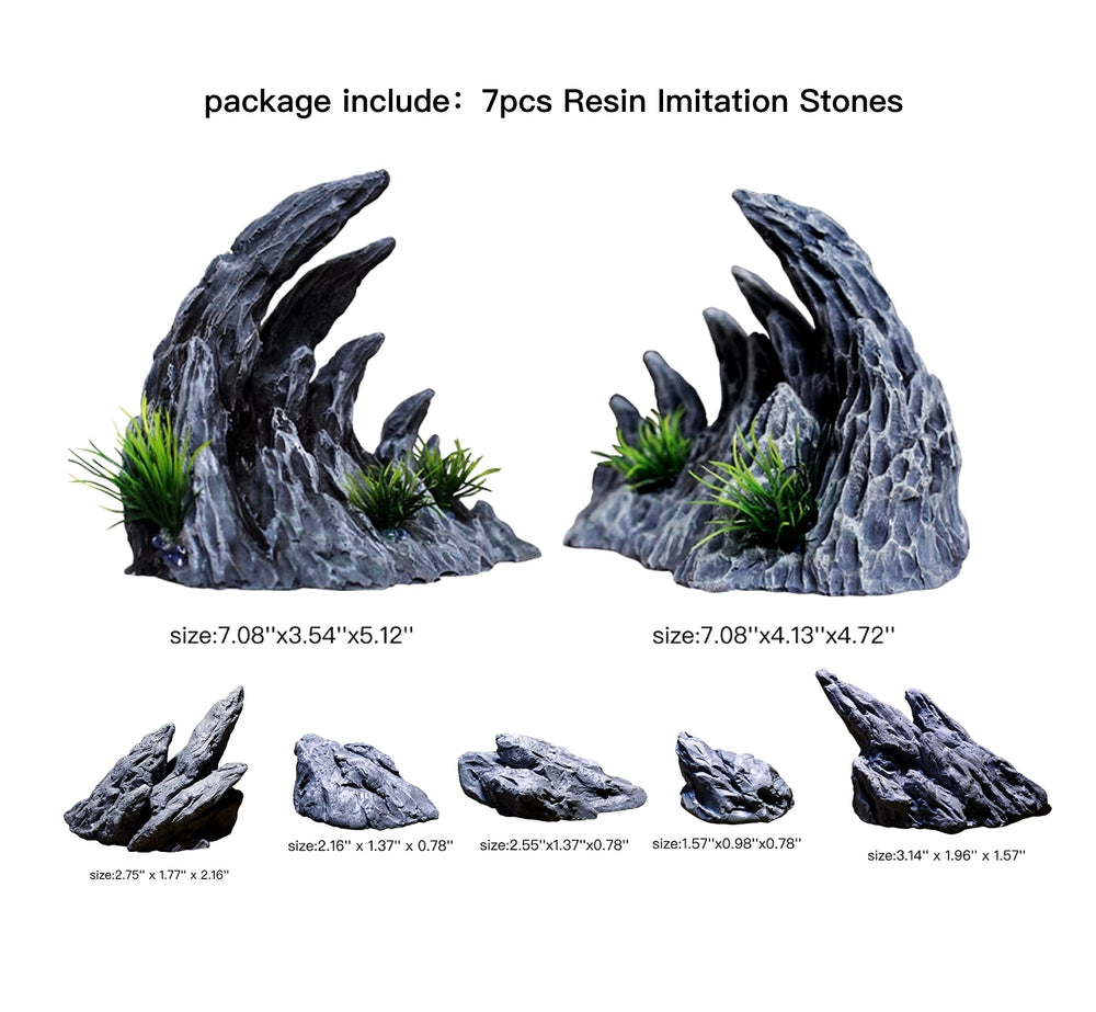 AWXZOM Soul Valley second large rock adds depth to tank scenery