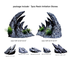 AWXZOM Soul Valley second large rock adds depth to tank scenery