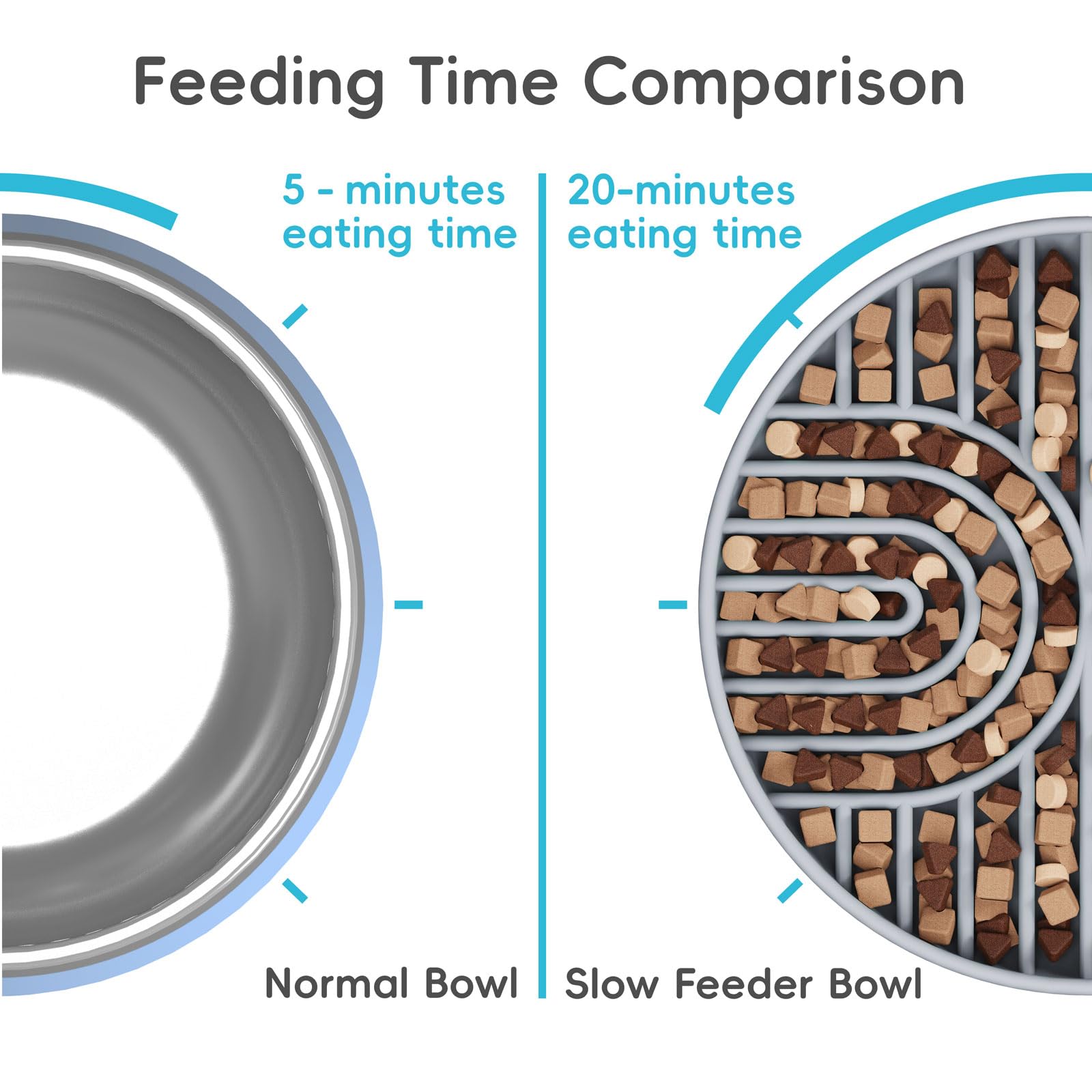 AXEFUN all-breeds bowl fits various dogs, supporting portion control.