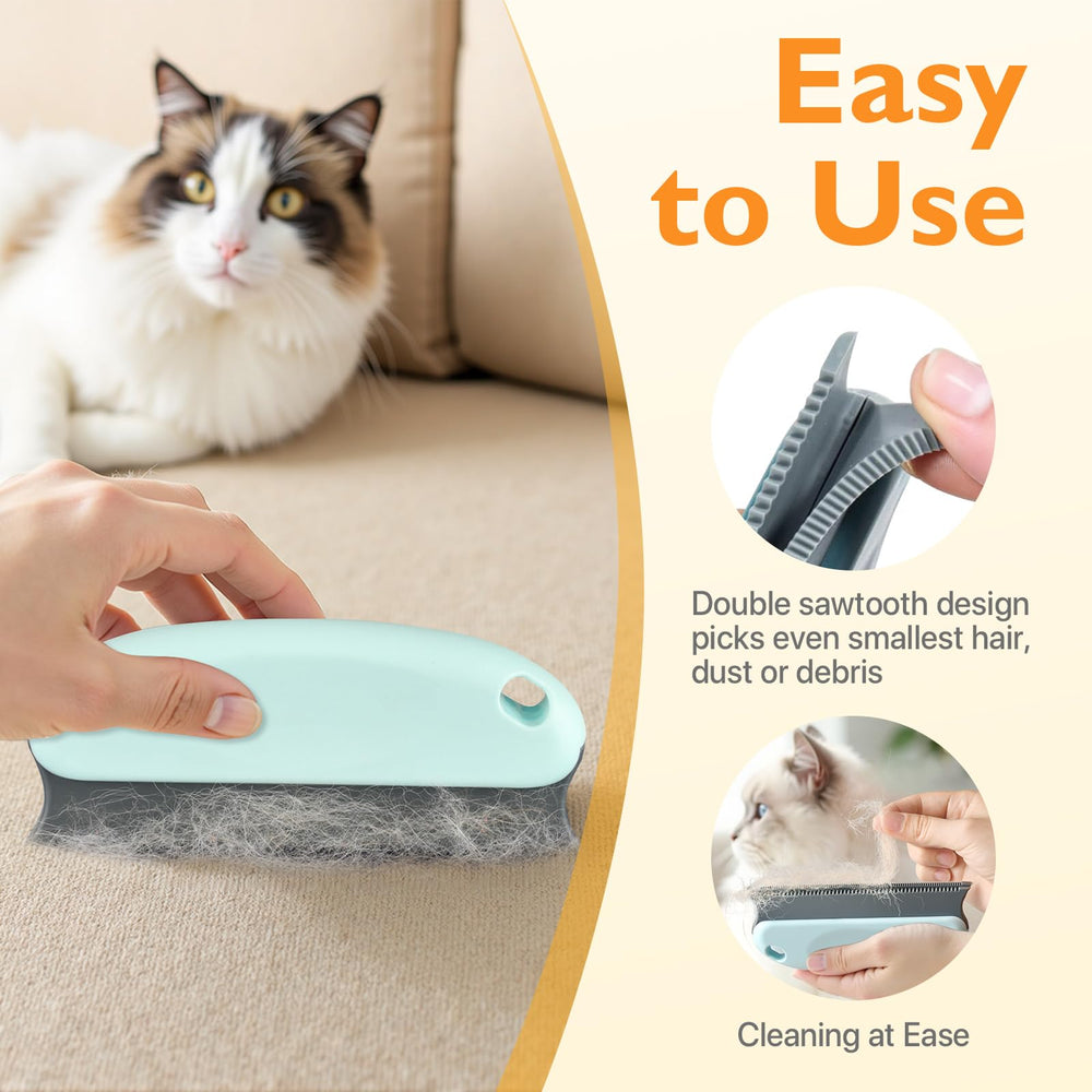 AXEGY blue silicone tool with smooth teeth for plush items and blankets.