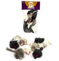 AXEL PETS giant furry mice catnip rattle close-up for engaging indoor play.