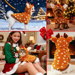 AXIIJGL Christmas elk costume shown for memorable holiday photos.