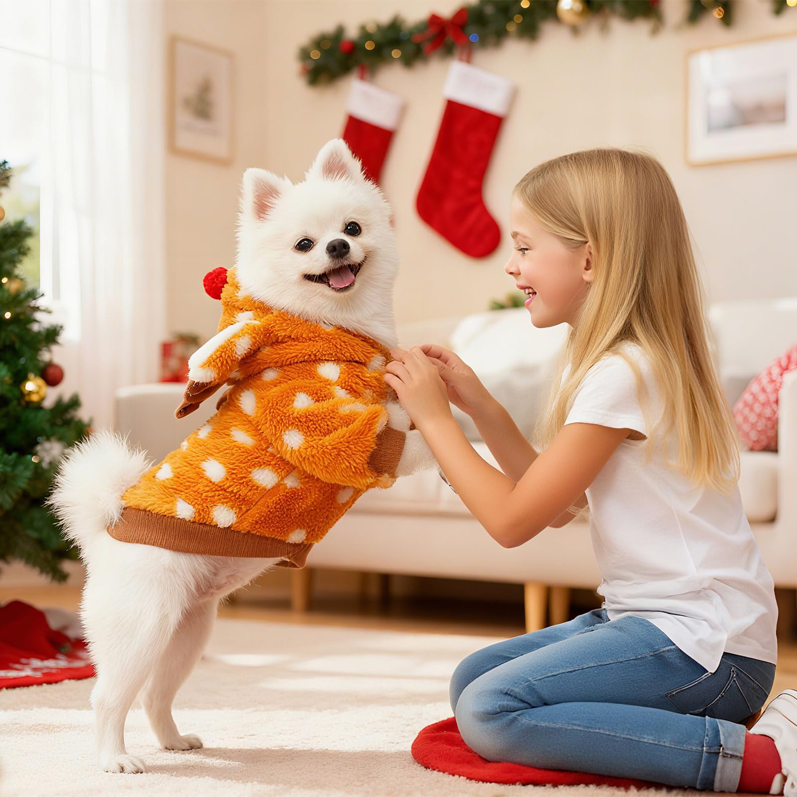 AXIIJGL ultra-soft spotted fleece warmth keeps pets cozy.