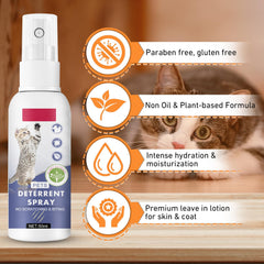 Axofwga Cat Deterrent Spray indoor-outdoor use supports versatile cat behavior management.