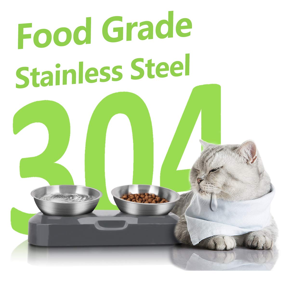 AYADA bowl's oval arc suits flat-faced cats for easier dining