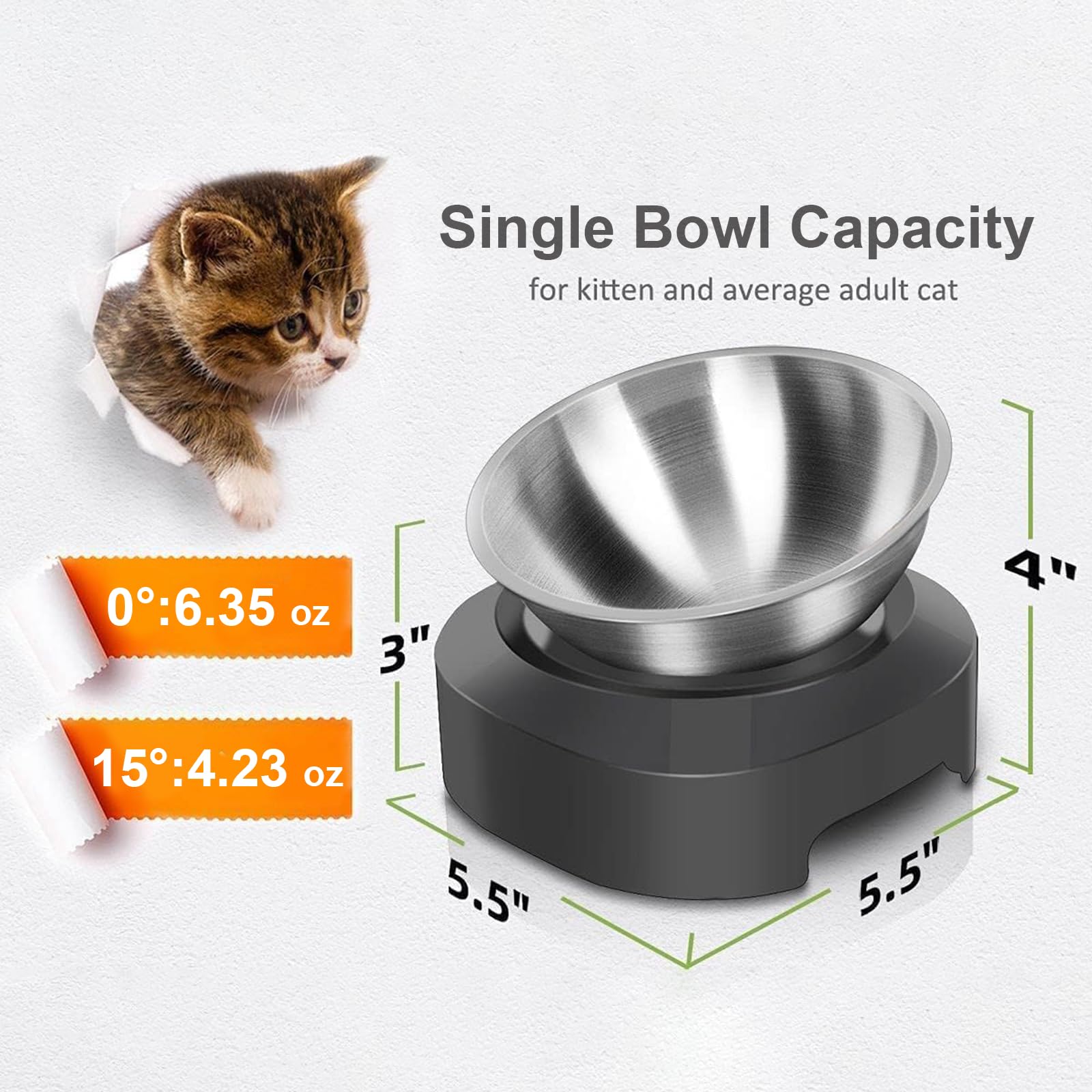 AYADA dishwasher-safe cat bowl easy to rinse and clean