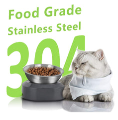 AYADA ergonomic cat bowl with 0°/15° adjustable angle