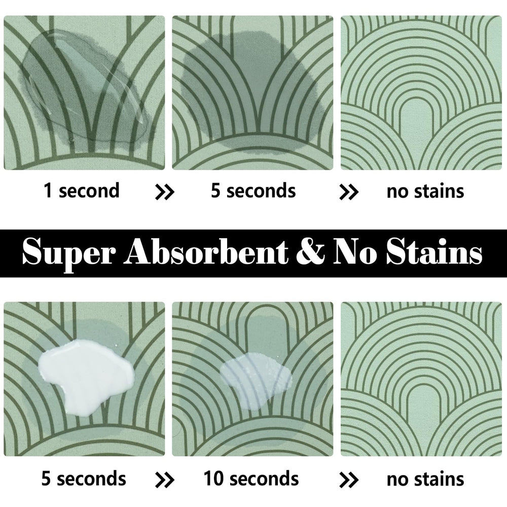 Ayiashiab dog food mat stain-free surface stays clean after meals.