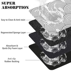 Ayiashiab pet food mat multiuse under-bowl reduces mess and floor damage