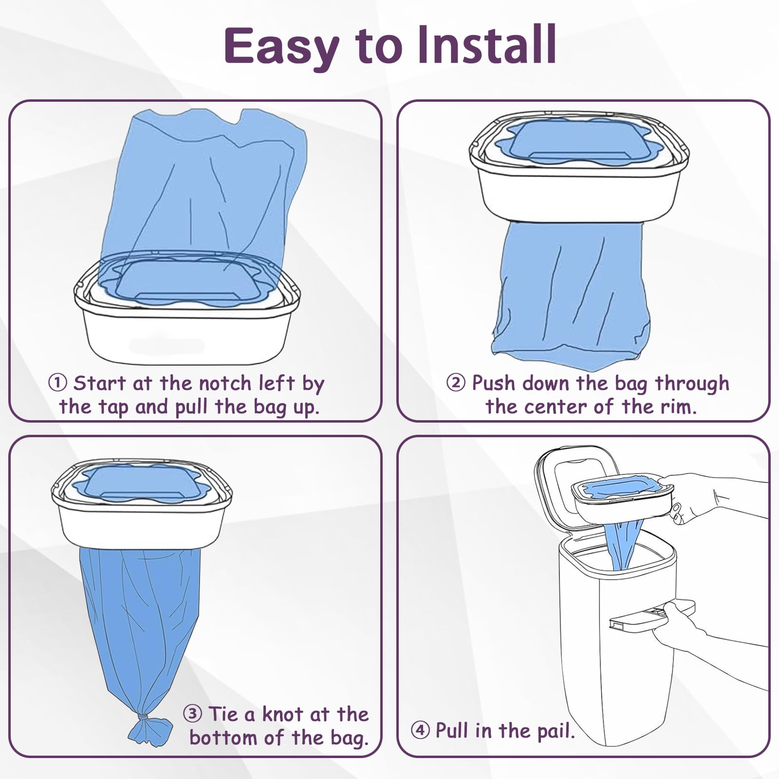 AYKEME tear-resistant material prevents leaks for mess-free disposal.