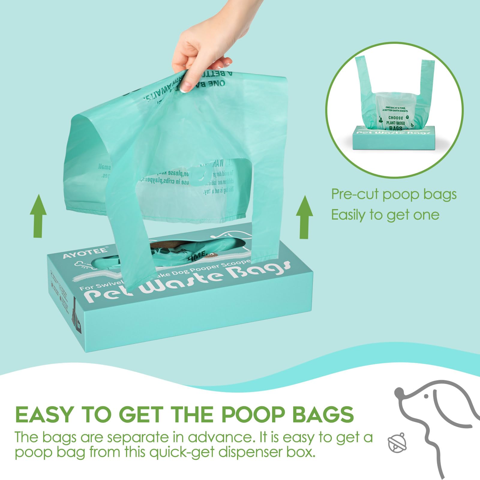 AYOTEE extended-handle design fits A&M Rotary Scooper for clean, easy sealing.