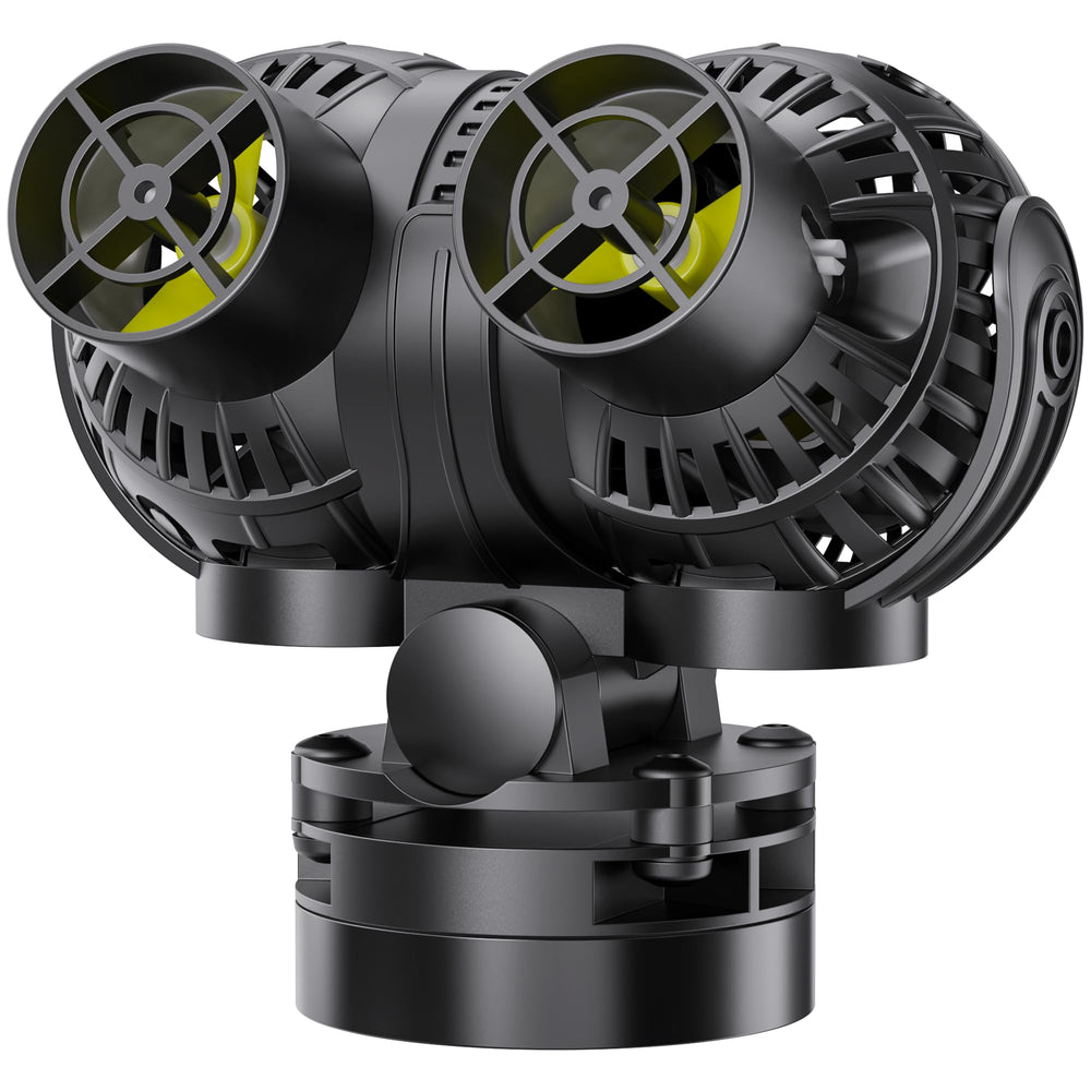 Aysoner wave maker pump assembly demonstrates compact design for tight tanks.