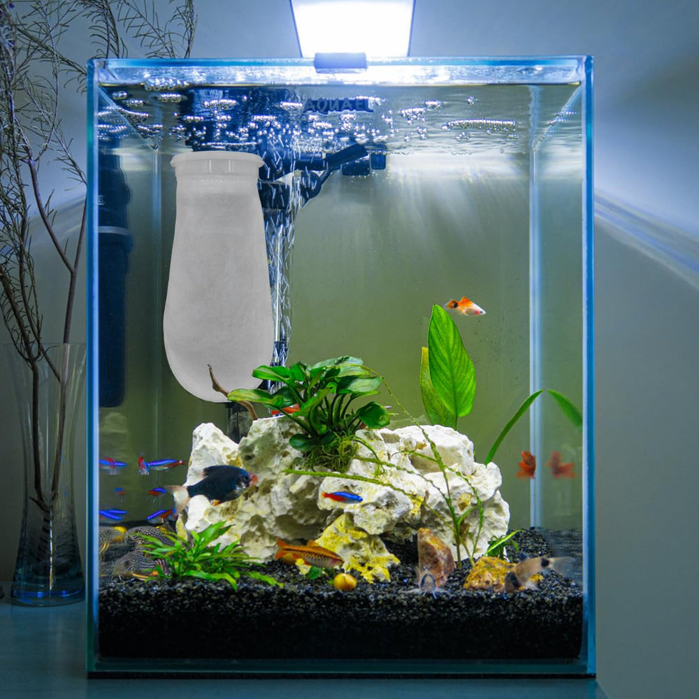 AYWFEY aquarium sock used in sump or pond for filtration.