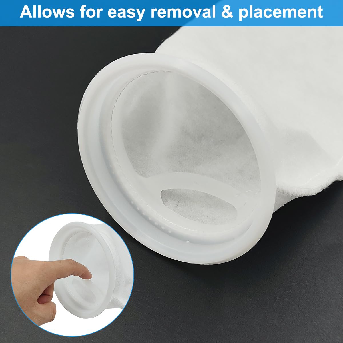 AYWFEY filter sock in aquarium supports clear water and filtration.