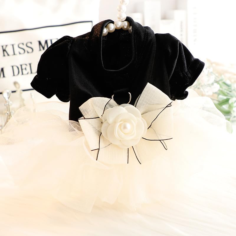AZA princess dress with bow lace detail for tiny pets and cute photos.