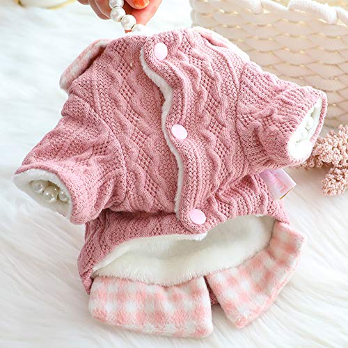 AZA Dog Princess Sweater winter warmth material for chilly strolls.