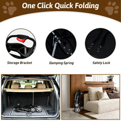 Azaeahom pet stroller safety lock and brakes for secure rides.
