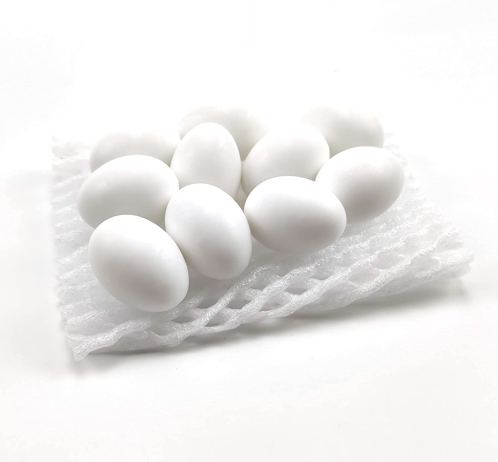 Azatemgo white pigeon eggs are solid and drop-resistant for daily coop use.