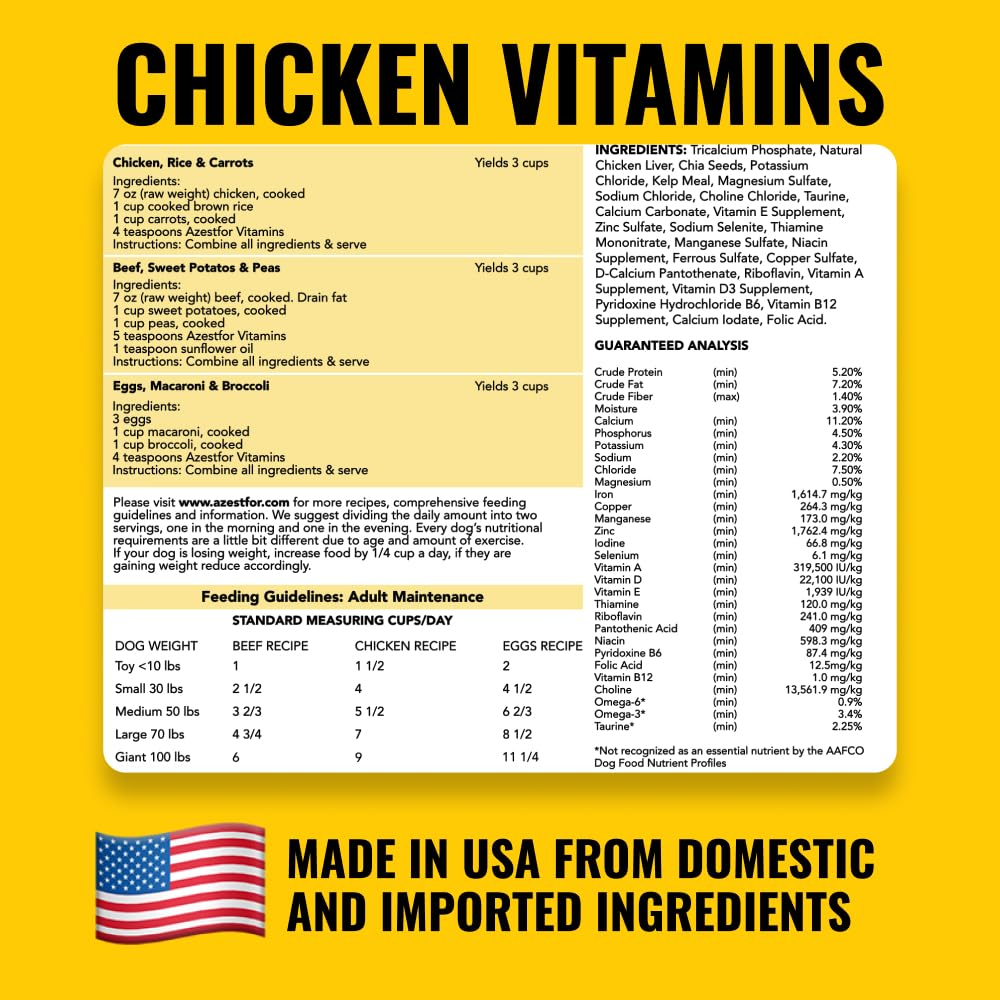 Azestfor 30-day supply for a 50lb dog supports routine feeding.