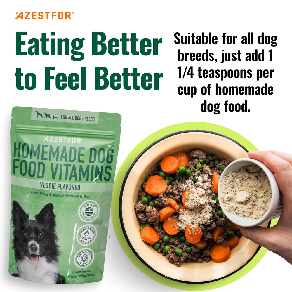 Azestfor dog meal prep spoon dispensing powder into bowl
