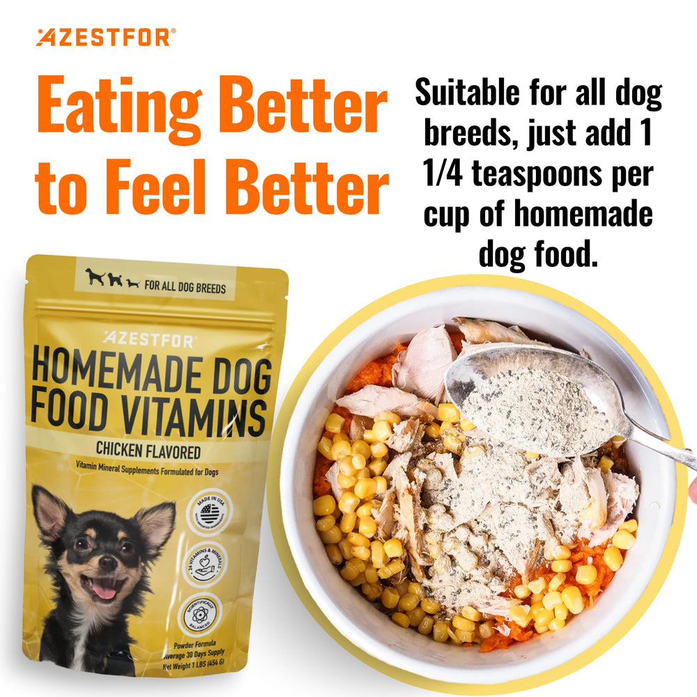 Azestfor dog loves the taste when mixed into their bowl.