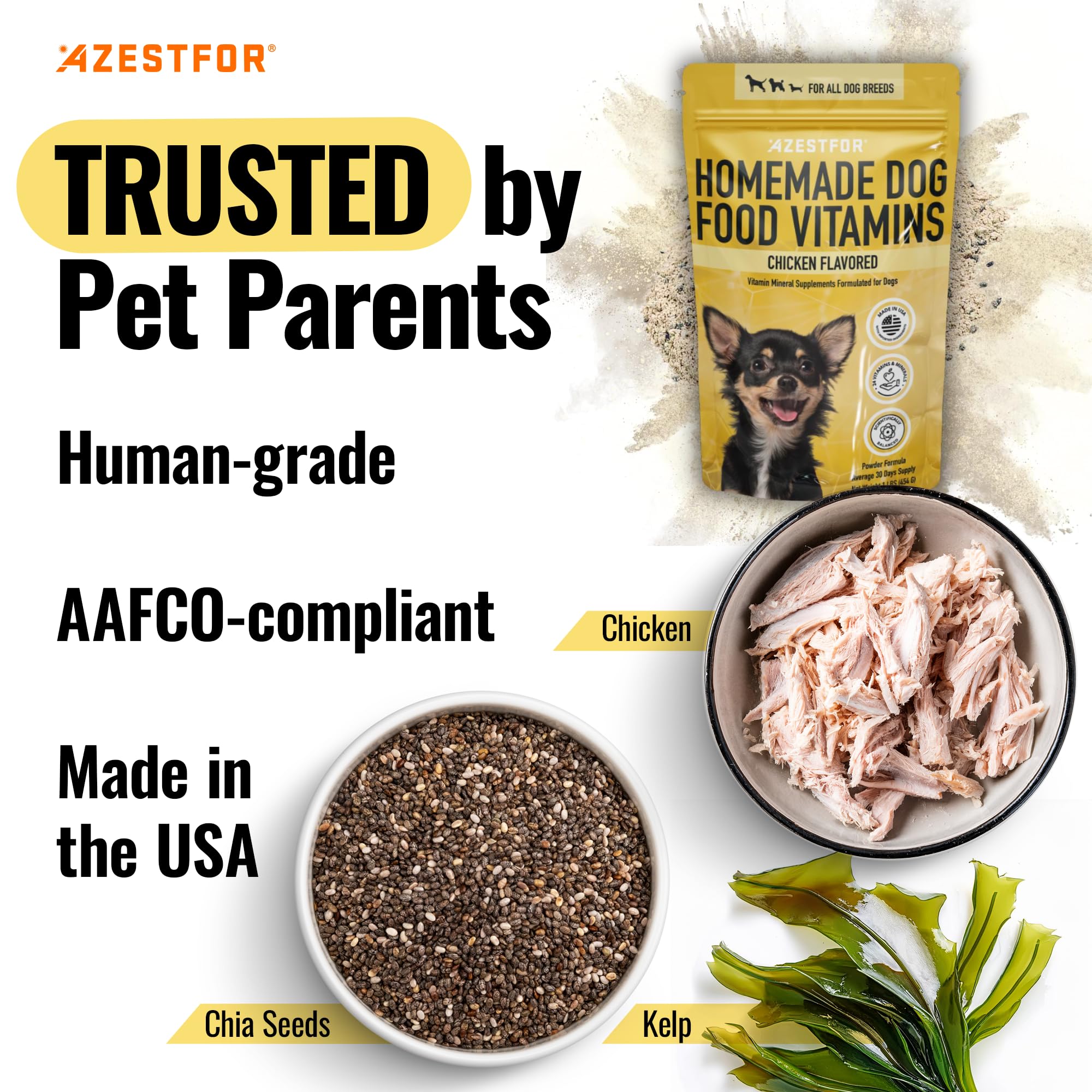 Azestfor powdered formula blends easily into daily meals.