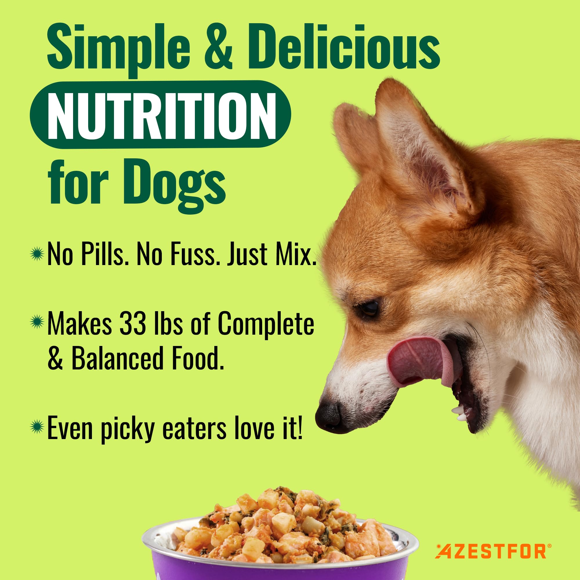 Azestfor veggie flavored powder pour aids easy mixing into meals