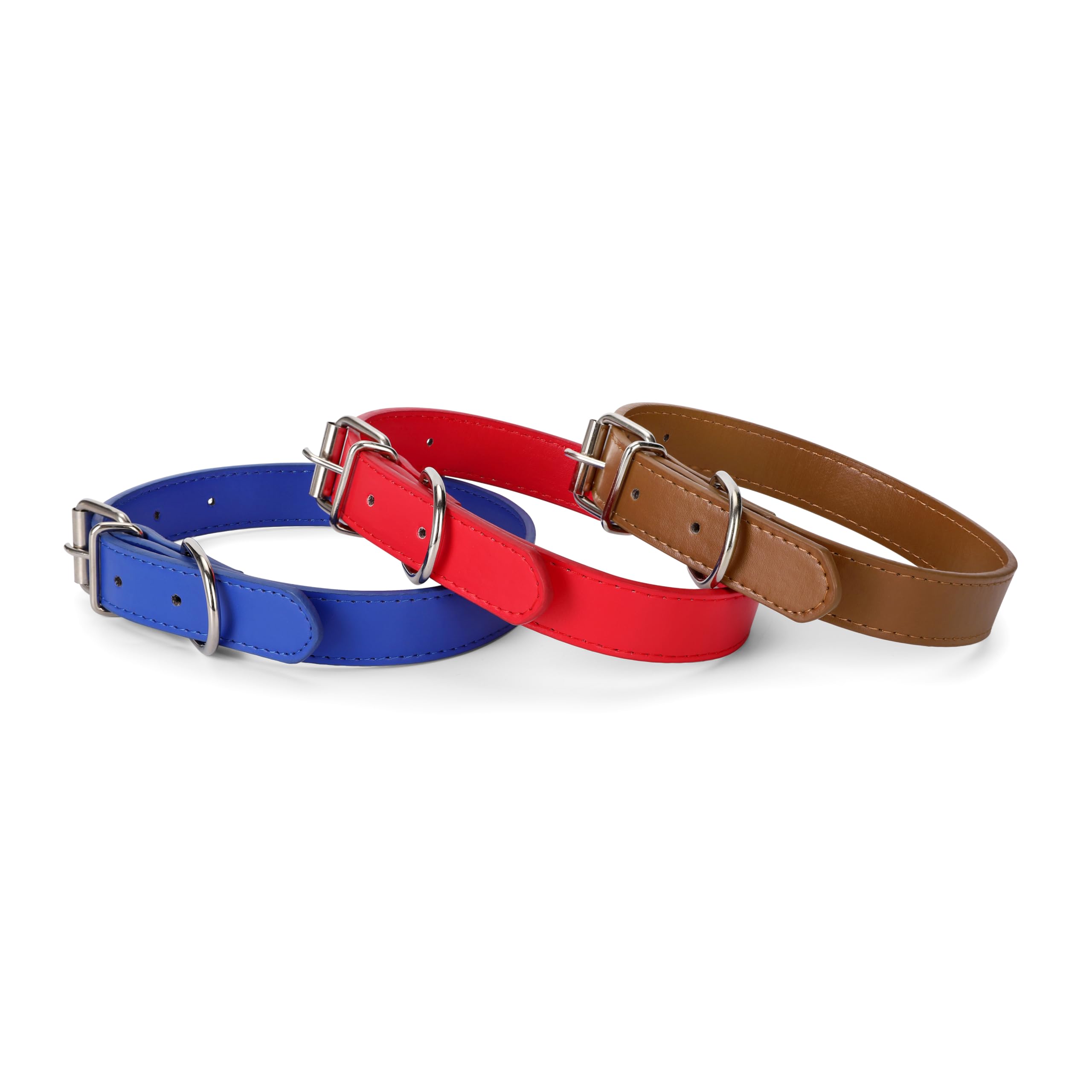 Azinoo red leather dog collar gift idea for festivals.