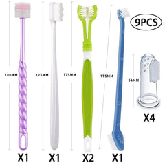 AZOFFYIU angled brush for gum-line care promotes effective brushing angles