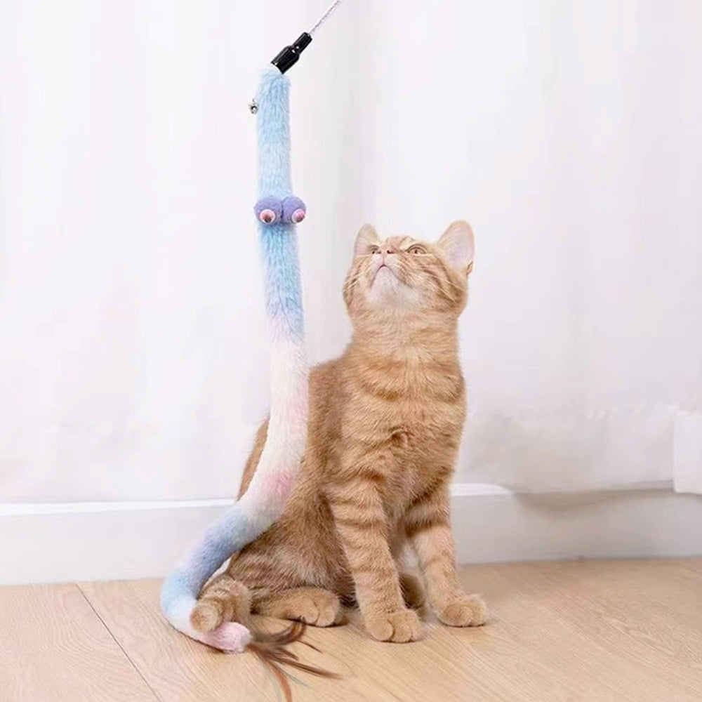 AZOFFYIU cat-wand-bell action captures audible attraction and fast reflex training.