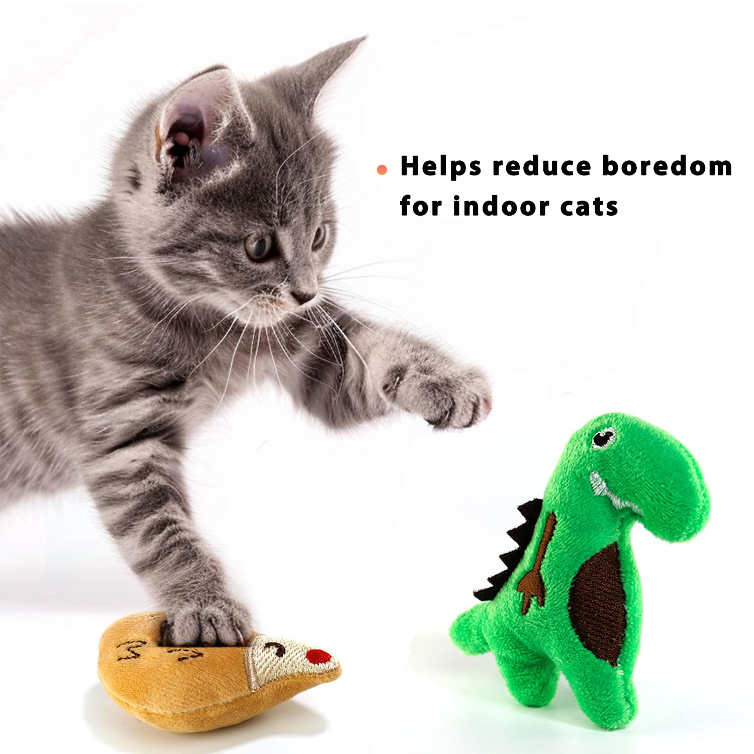 AZOFFYIU catnip toy fish blue encourages chasing and crinkle engagement