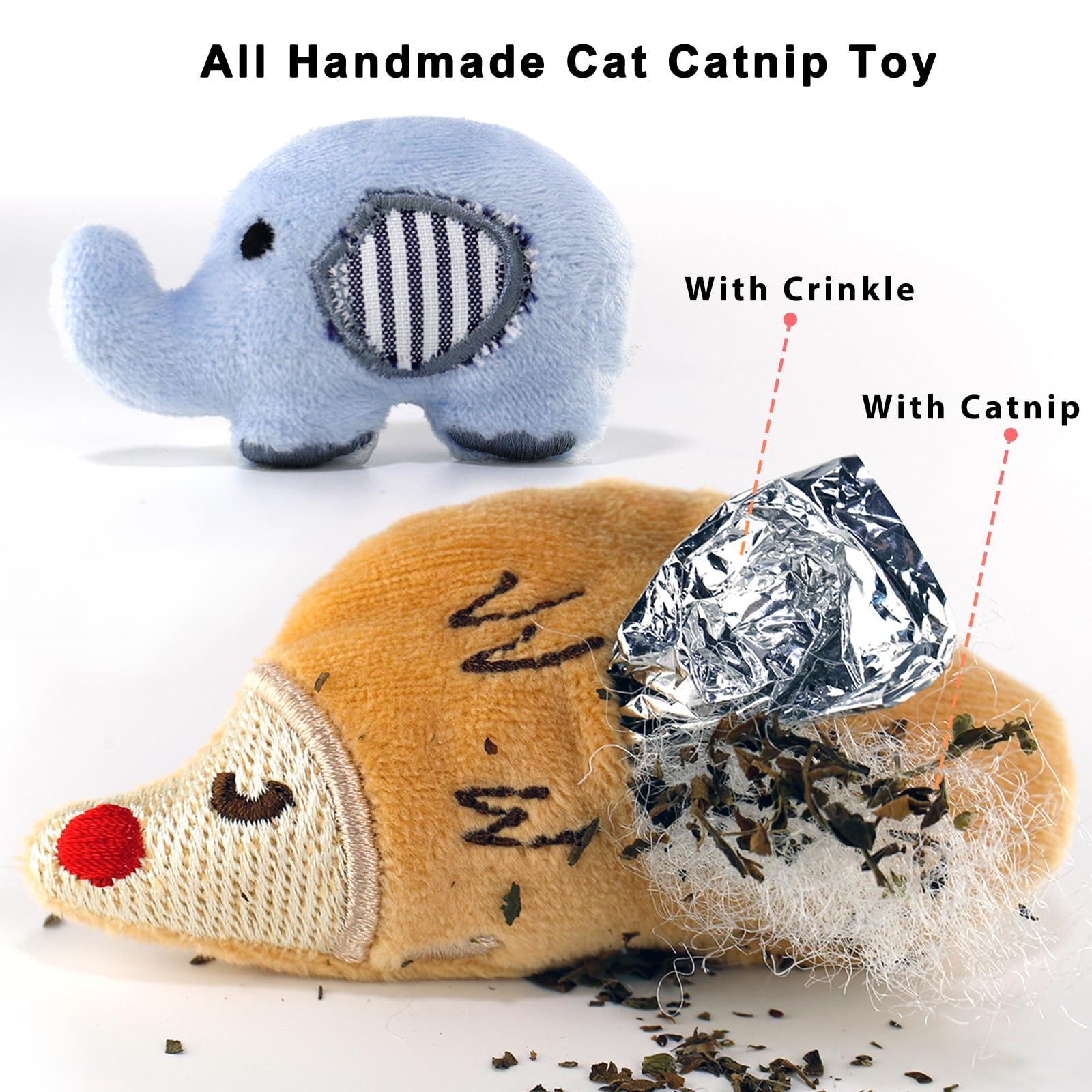 AZOFFYIU catnip toy mouse green promotes solo play and natural stalking