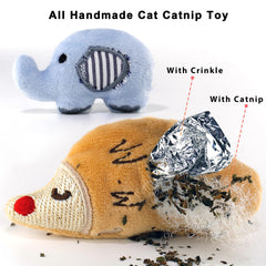 AZOFFYIU catnip toy mouse green promotes solo play and natural stalking