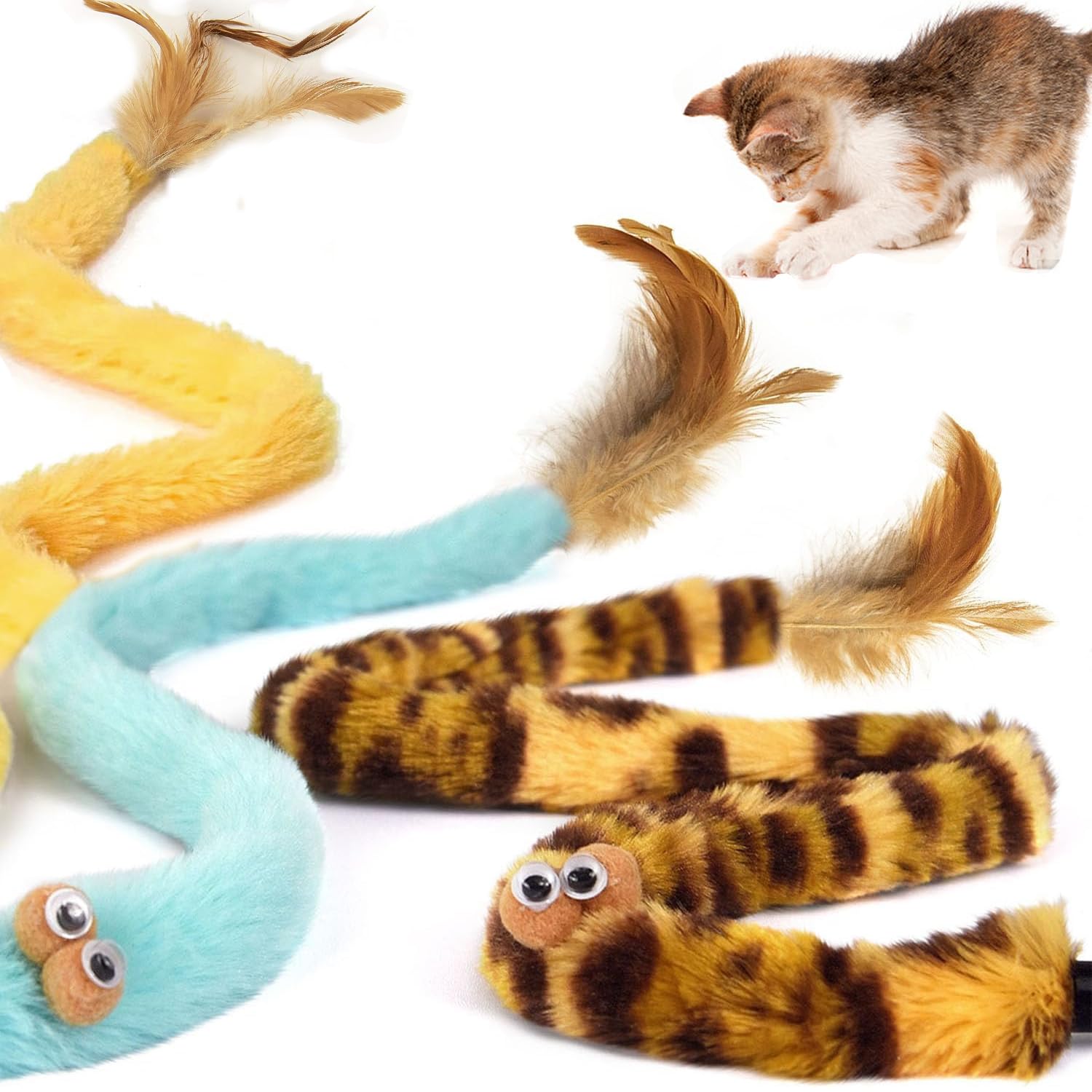 AZOFFYIU feather flips plush ball engages solo or bonded play
