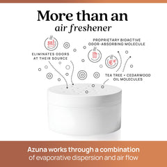 Azuna pod diffusion in room image showing continuous odor neutralization