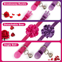 azuza velvet fabric cat collar provides a soft, skin-friendly feel.