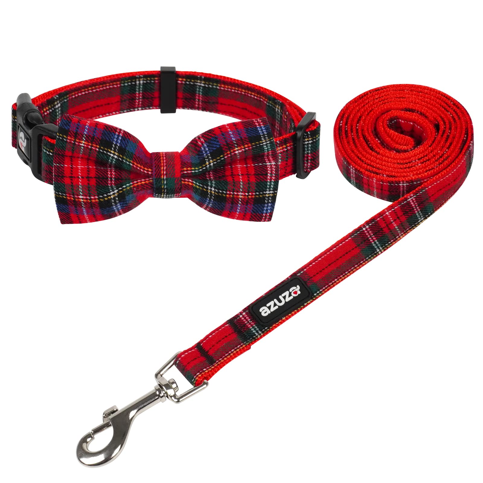 azuza Christmas Buffalo Collar showcases festive plaid for holiday outings.