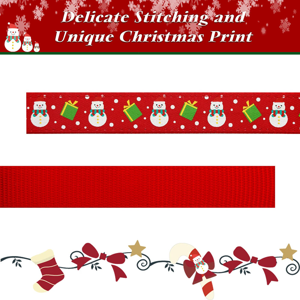 AZUZA Christmas dog collar bowtie removable demonstrates easy mix-and-match accessory.