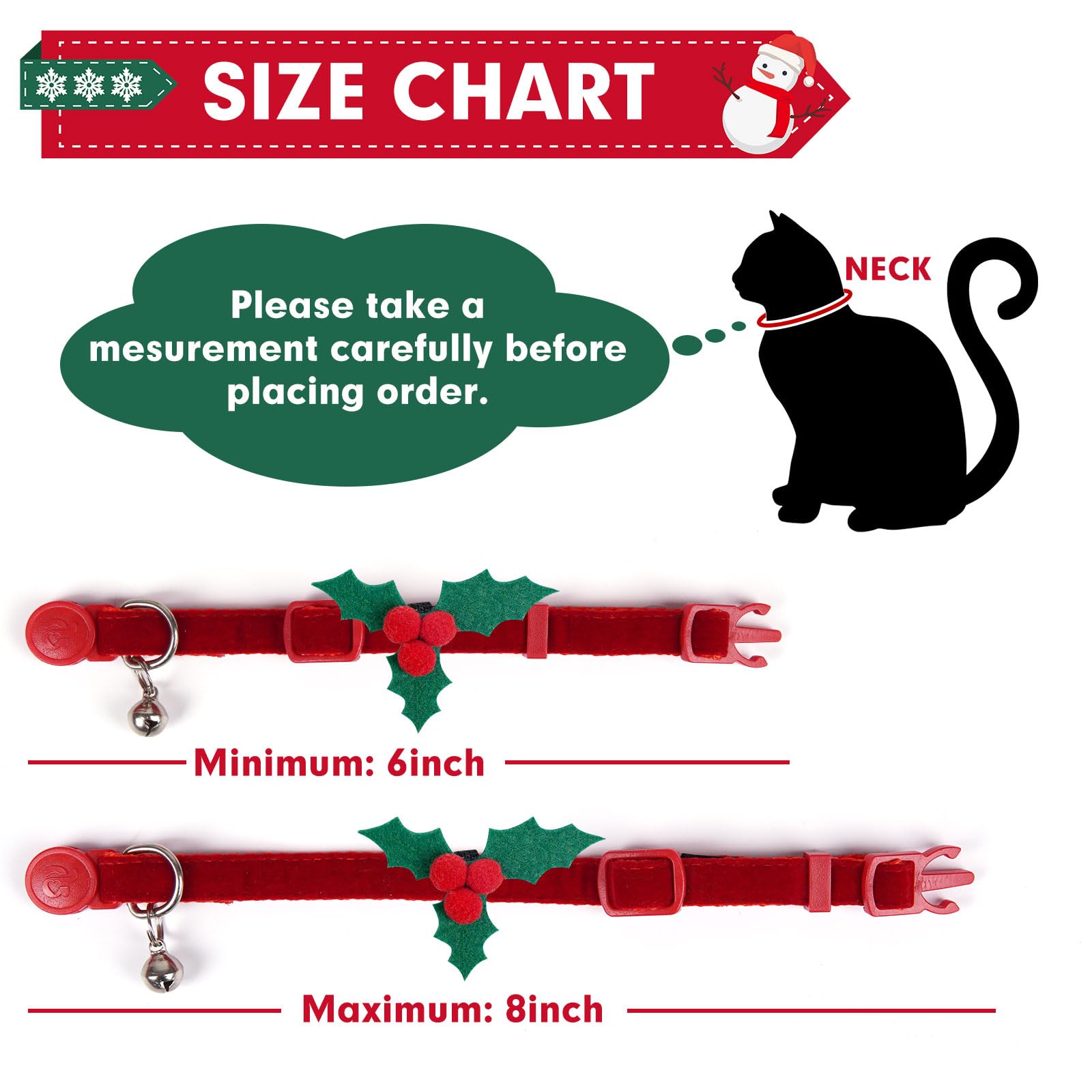 azuza adjustable 6-8 inch collar with two-finger fit guidance