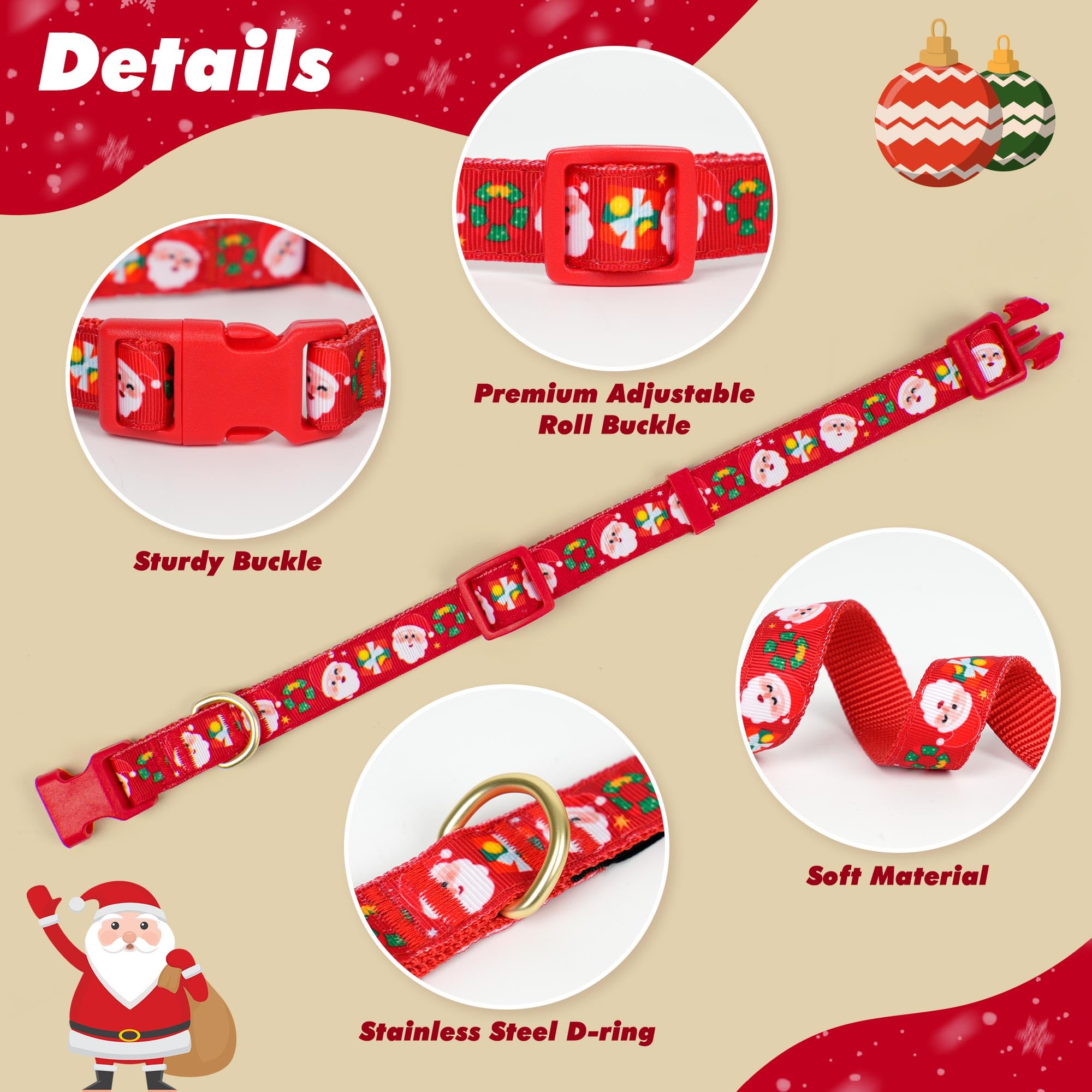 Azuza Christmas party-ready collar stands out at photos and events.