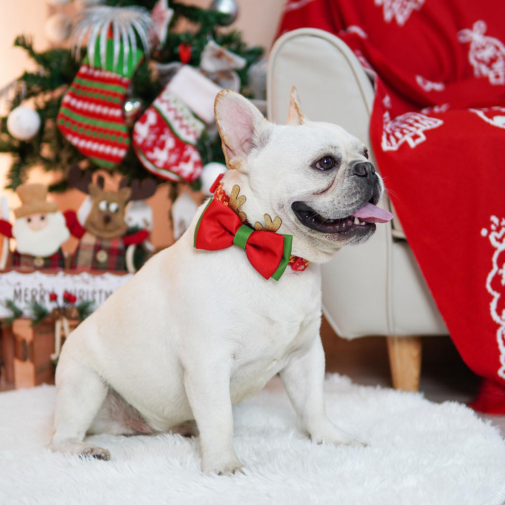 azuza removable glitter antler bowtie adds holiday charm and easy detachment