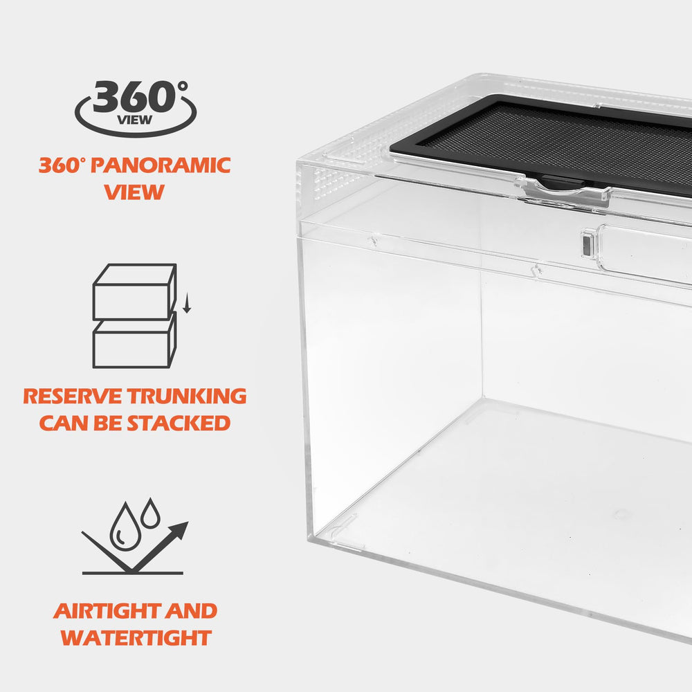 AZV Reptile Terrarium Starter Kit hiding cave provides a cozy retreat for geckos and small frogs.