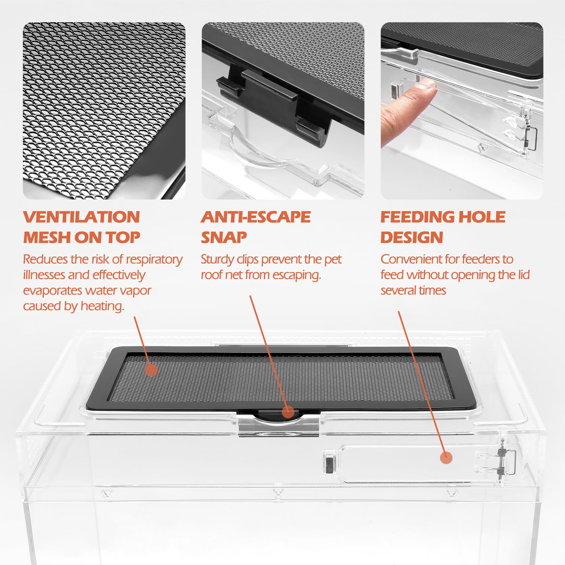 AZV Reptile Terrarium Starter Kit included heat lamp promotes comfortable warming cycles for reptiles.