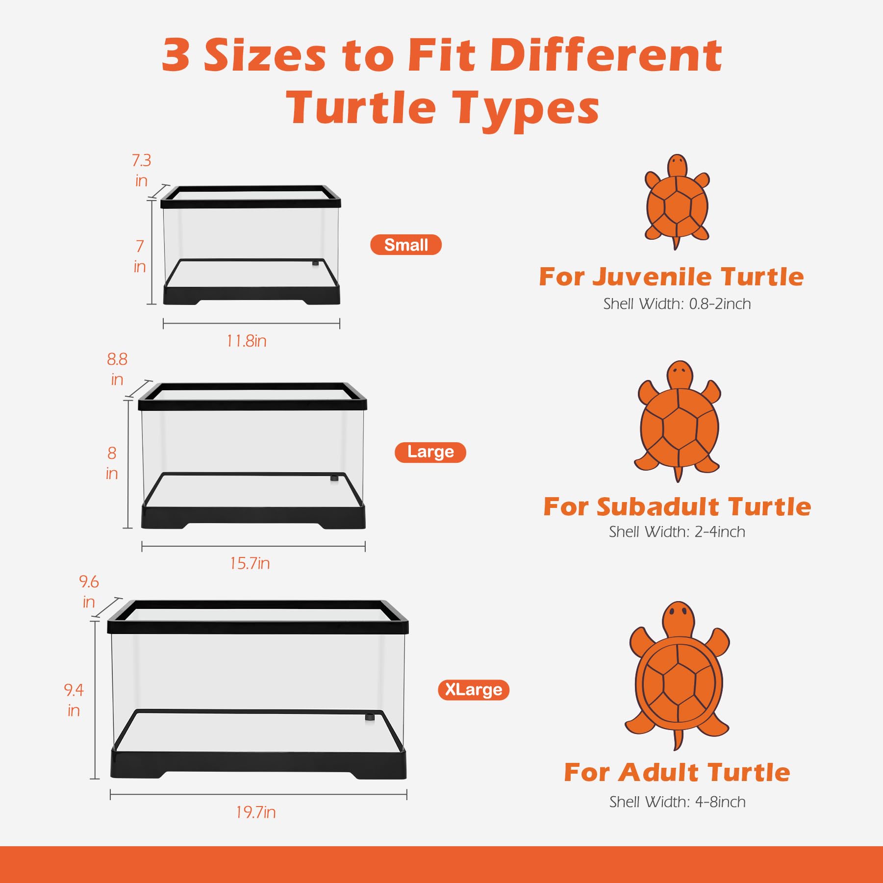 AZV Small Turtle Tank Kit filter plates help maintain efficient filtration with easy maintenance.