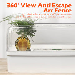 AZV Turtle Tank Starter features drainage outlet for fast, mess-free water changes.