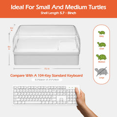 AZV Turtle Tank Starter Habitat Kit anti-escape fence keeps turtles safely visible.