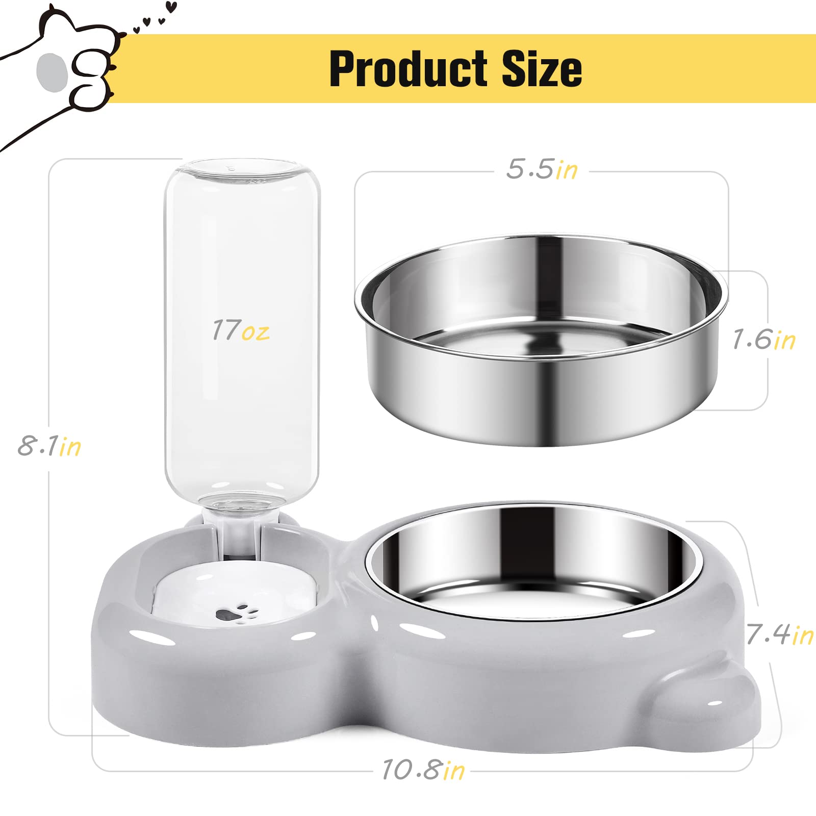 Azwraith automatic-water-supply-17oz-grey bottle ensures longer intervals between refills.