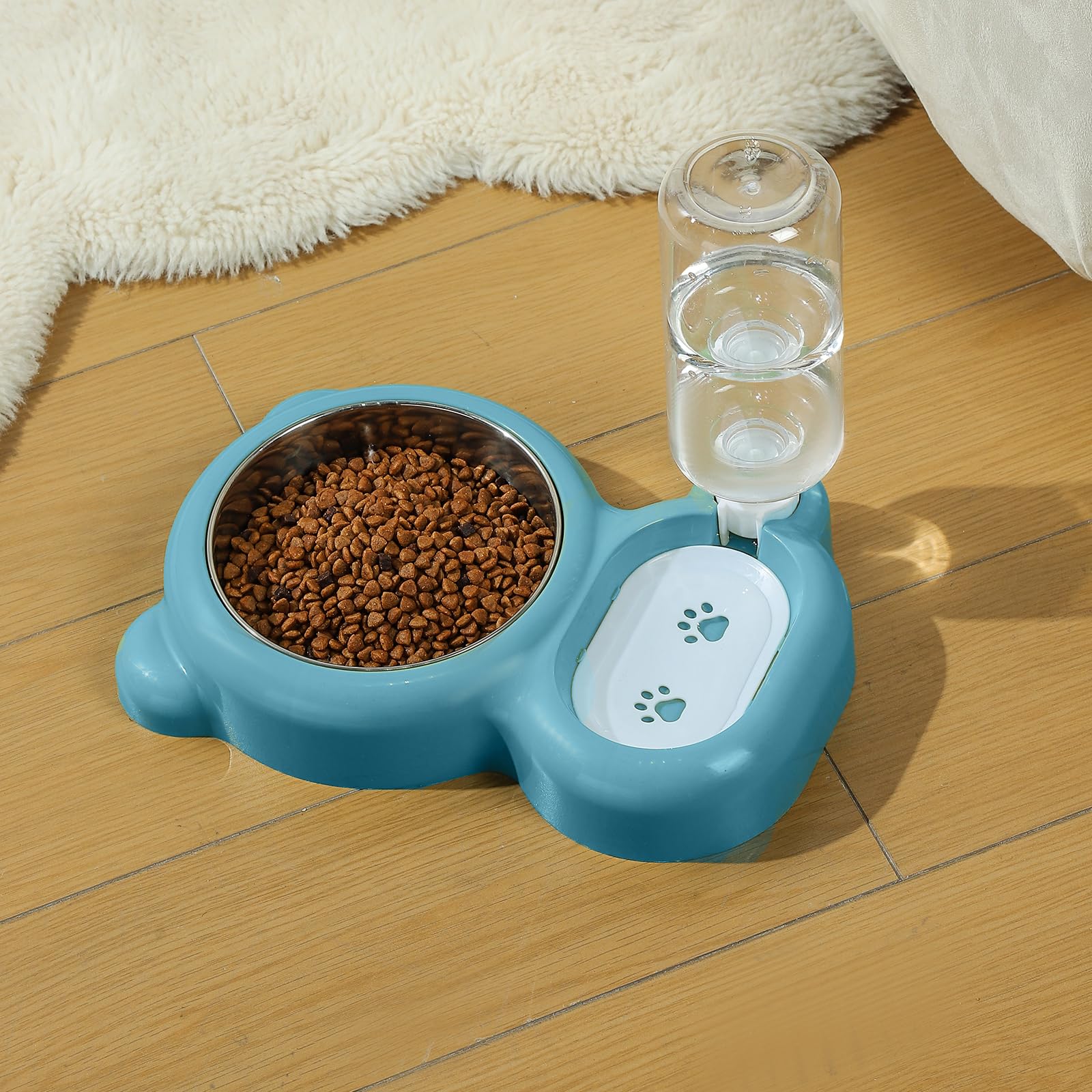 Azwraith easy-clean assembly blue bowl set for indoor pets