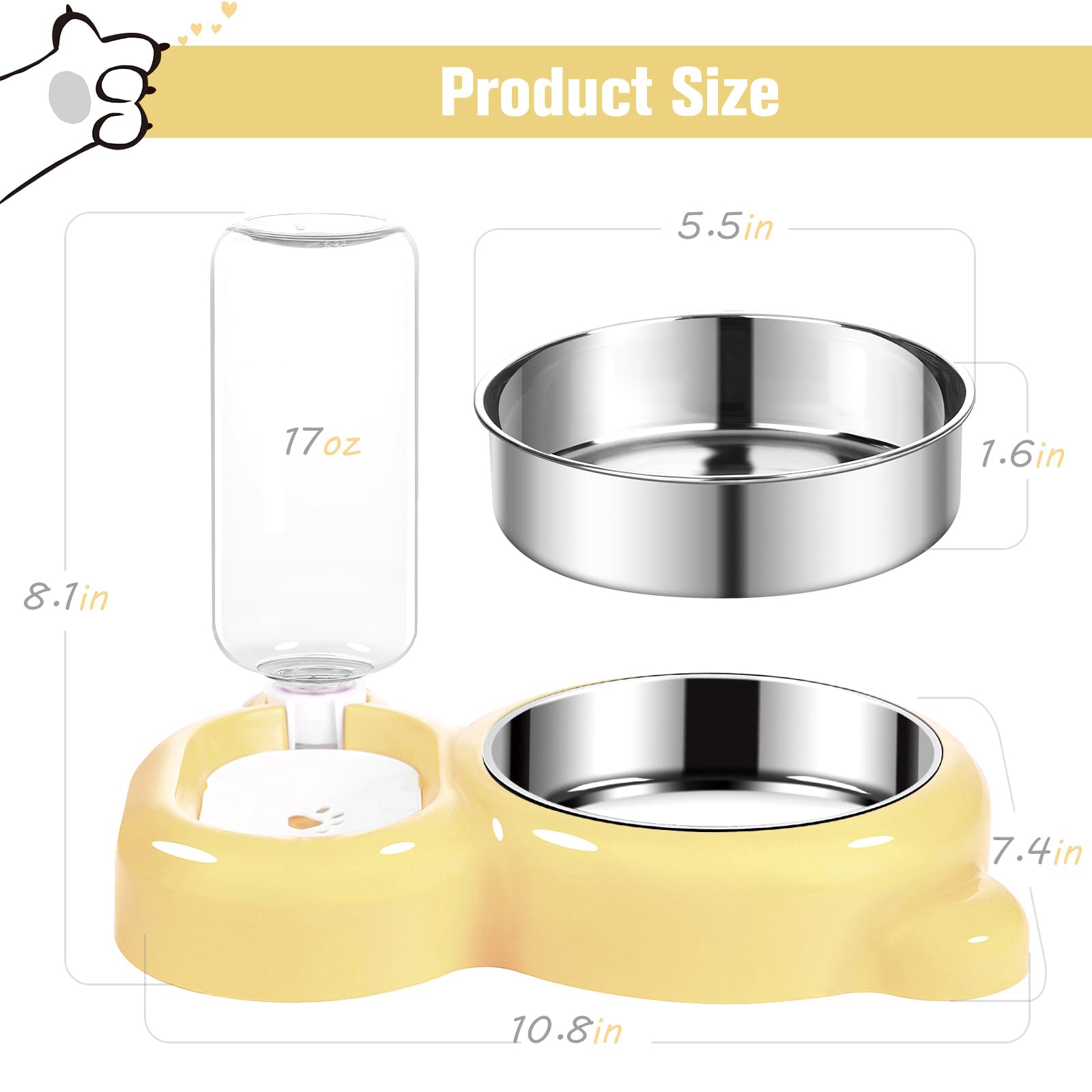 Azwraith wide, no-slip base prevents tipping during meals