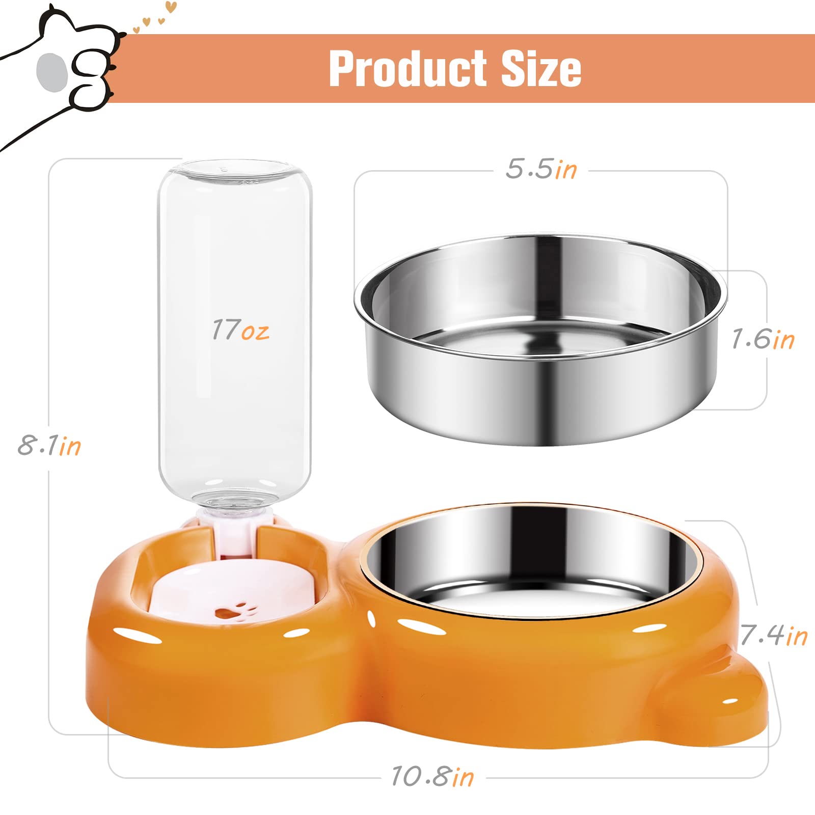 Azwraith wide, non-slip base prevents spills during meals.
